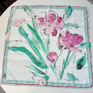 A New Day watercolor floral print scarf